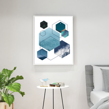 Lade das Bild in den Galerie-Viewer, Blue hexagons
