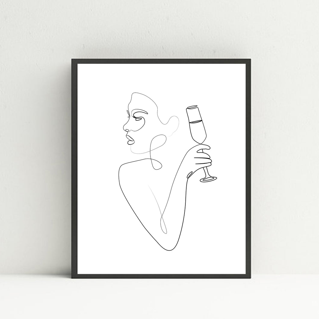 Woman drinking alkohol